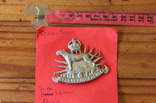 Nyasaland Police Helmet Badge